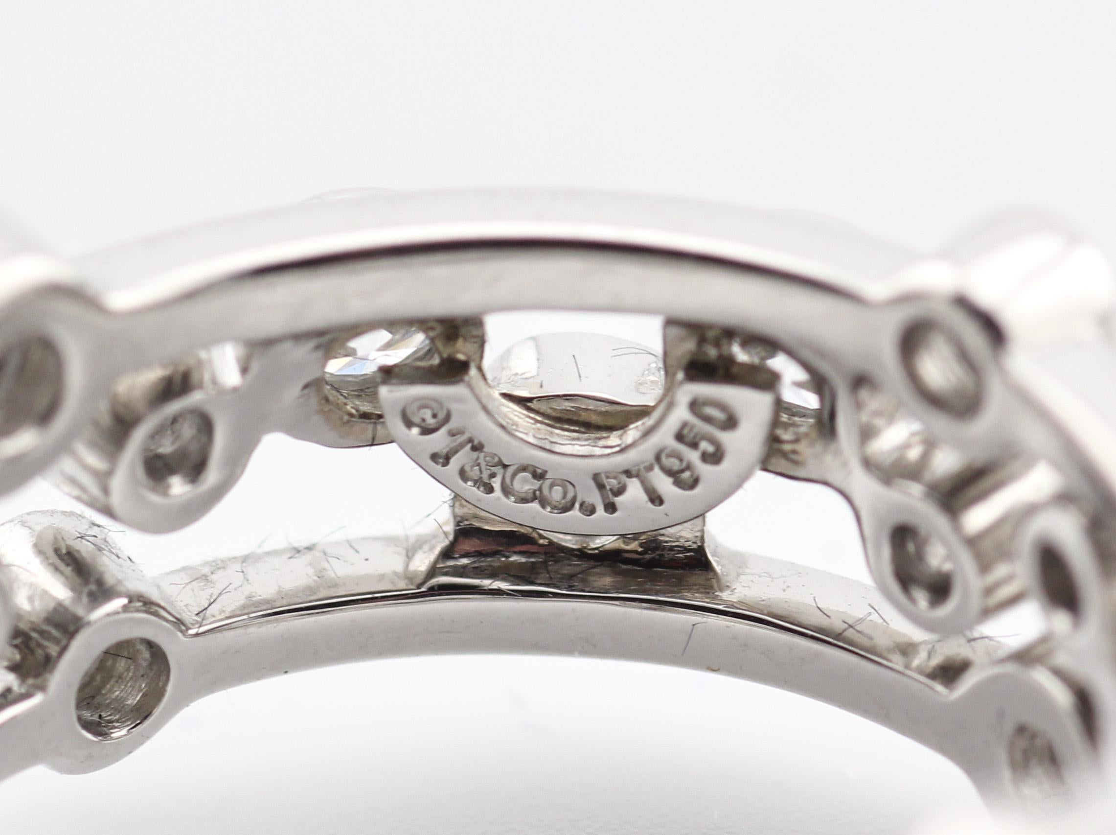 Tiffany & Co. Diamond and Platinum Bubbles Band Ring Size 5.25 For Sale 1