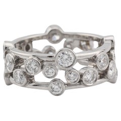 Tiffany & Co. Diamant und Platin Blasen-Ring Größe 5,25