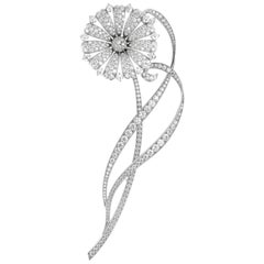 Tiffany & Co. Diamond and Platinum Daisy Brooch