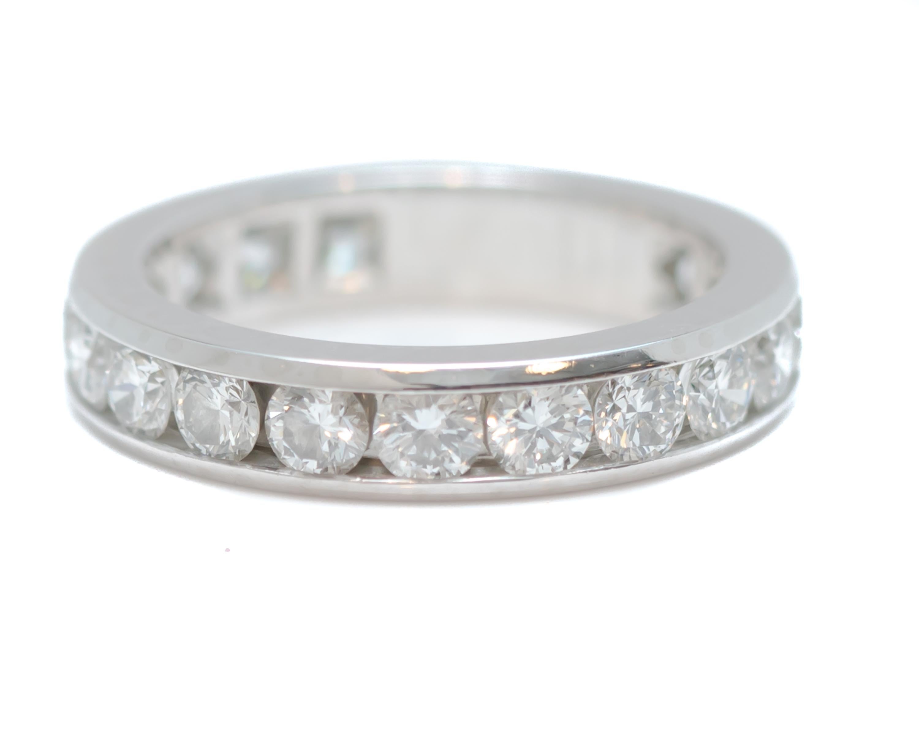 Contemporary Tiffany & Co. Diamond and Platinum Eternity Band