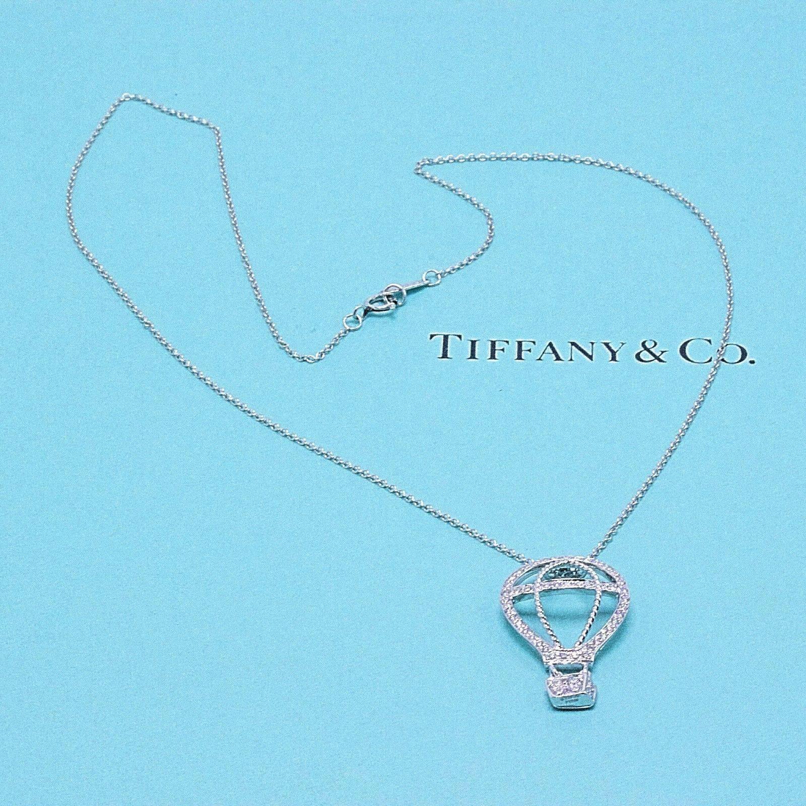 Tiffany & Co. Diamond and Platinum Hot Air Balloon Pendant Necklace 0.33 Carat 3