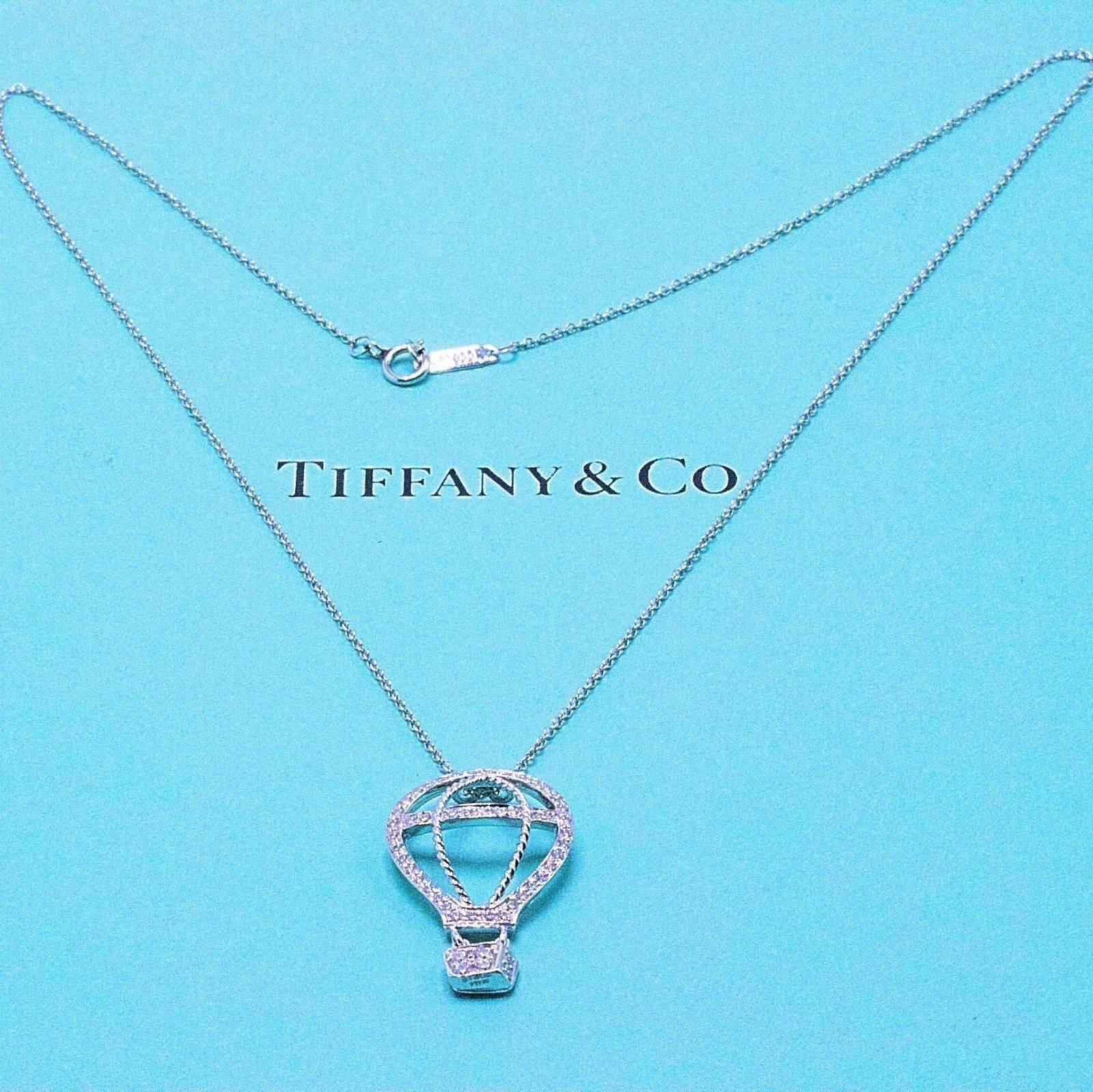 Tiffany & Co. Diamond and Platinum Hot Air Balloon Pendant Necklace 0.33 Carat 1
