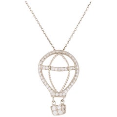 Tiffany & Co. Diamond and Platinum Hot Air Balloon Pendant Necklace 0.33 Carat