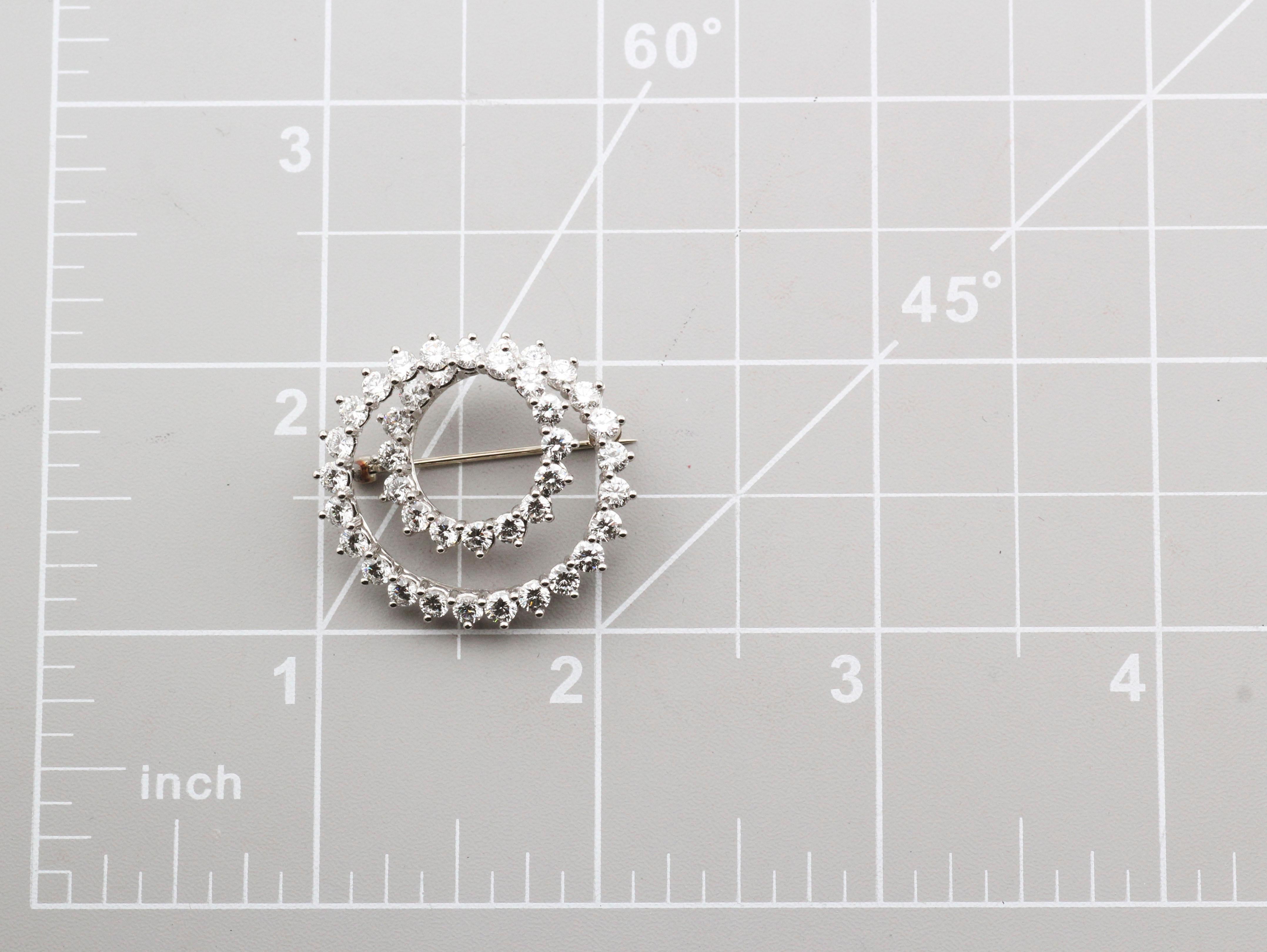 Tiffany & Co. Broche Remolino de Diamantes y Platino en venta 3