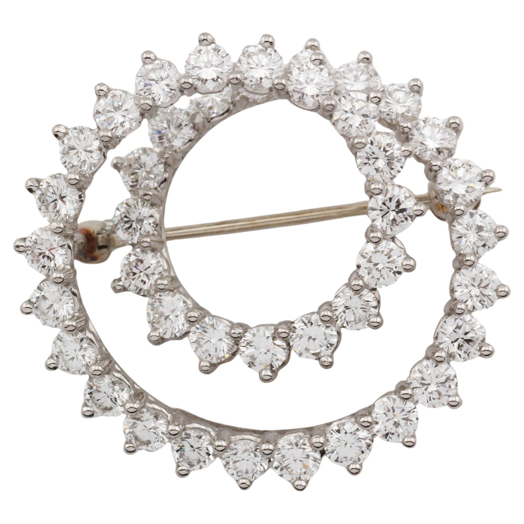 Tiffany & Co. Broche Remolino de Diamantes y Platino