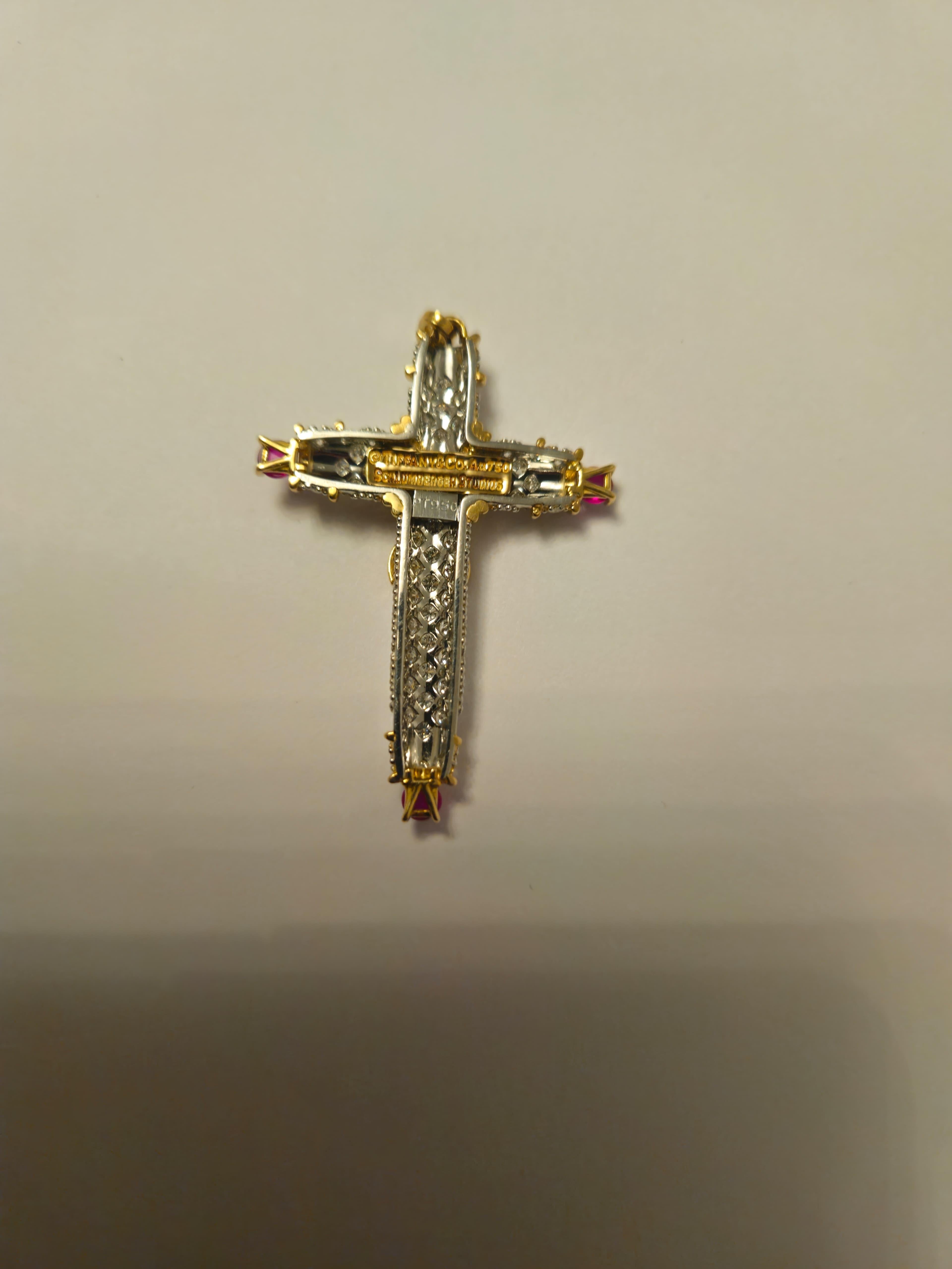 Tiffany & Co. Kreuz aus Diamanten und Rubinen, Jean Schlumberger, Tiffany & Co. im Angebot 1