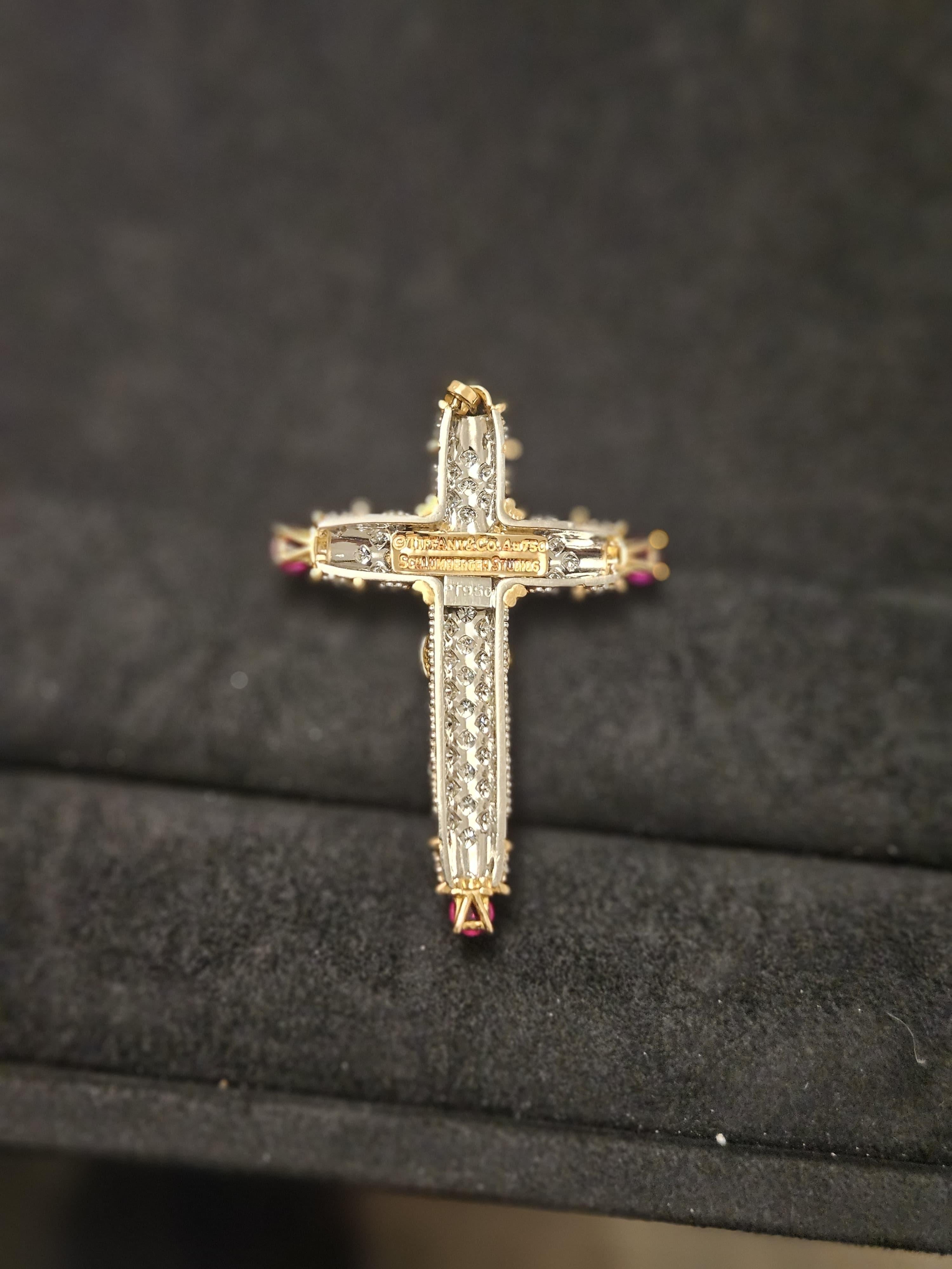 Tiffany & Co. Kreuz aus Diamanten und Rubinen, Jean Schlumberger, Tiffany & Co. im Angebot 2