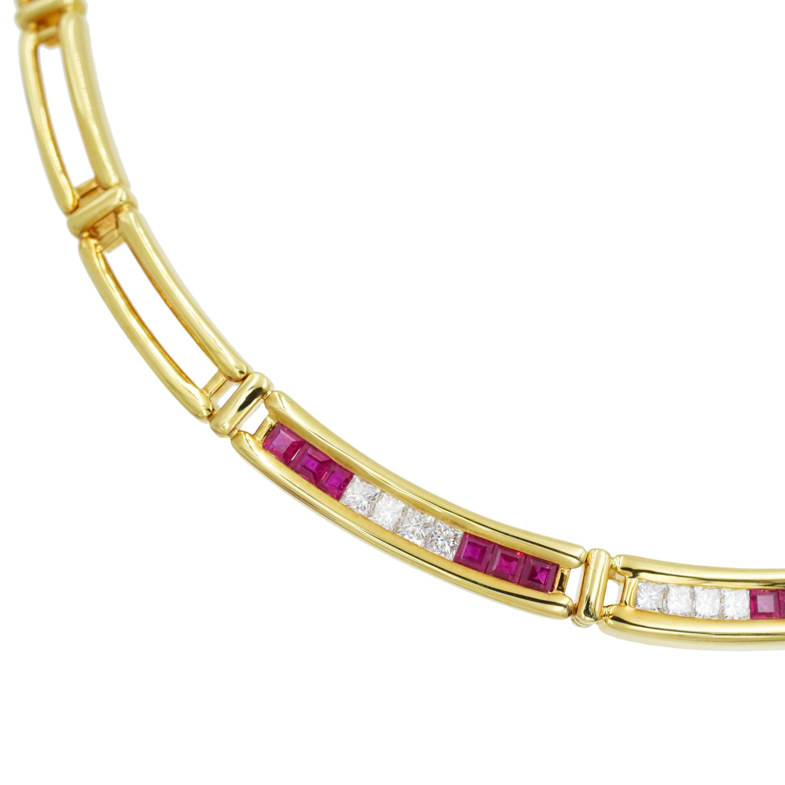 Women's Tiffany & Co. Diamond and Ruby Necklace  For Sale