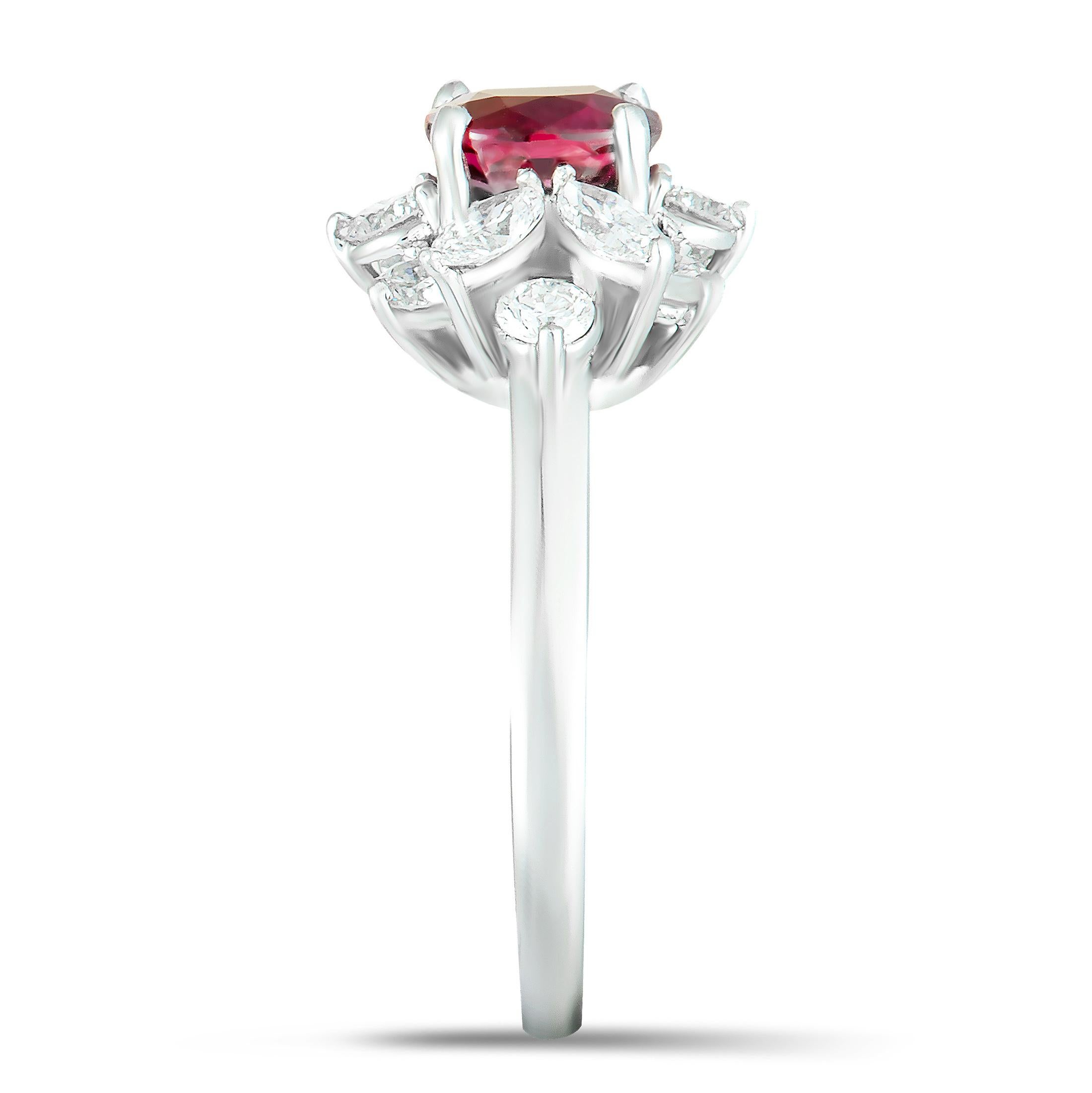 tiffany and co pink flower ring