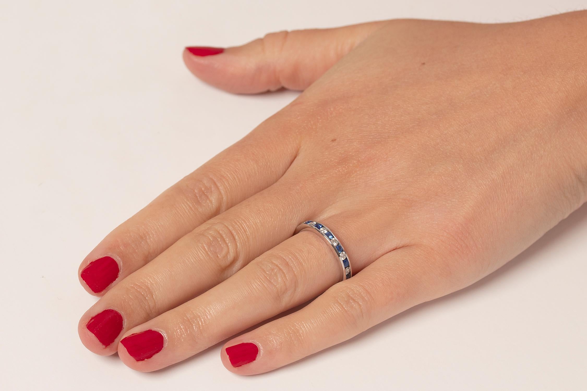Tiffany & Co. Diamond and Sapphire Eternity Ring 1