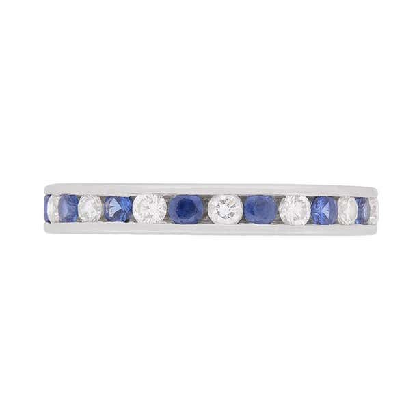 Tiffany and Co. Diamond and Sapphire Eternity Ring at 1stDibs