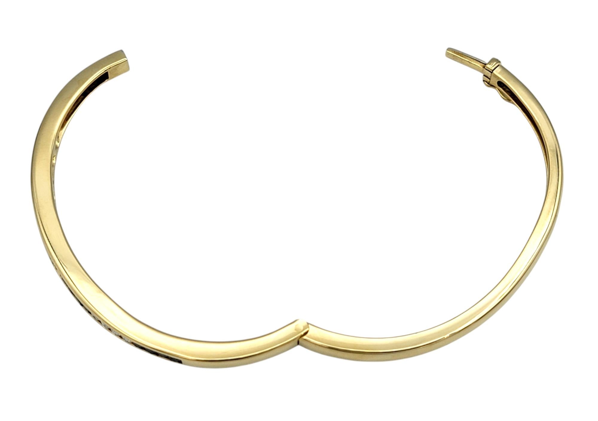Tiffany & Co. Diamant- und Saphir-Armband mit Scharnieren 18 Karat Gelbgold (Rundschliff) im Angebot