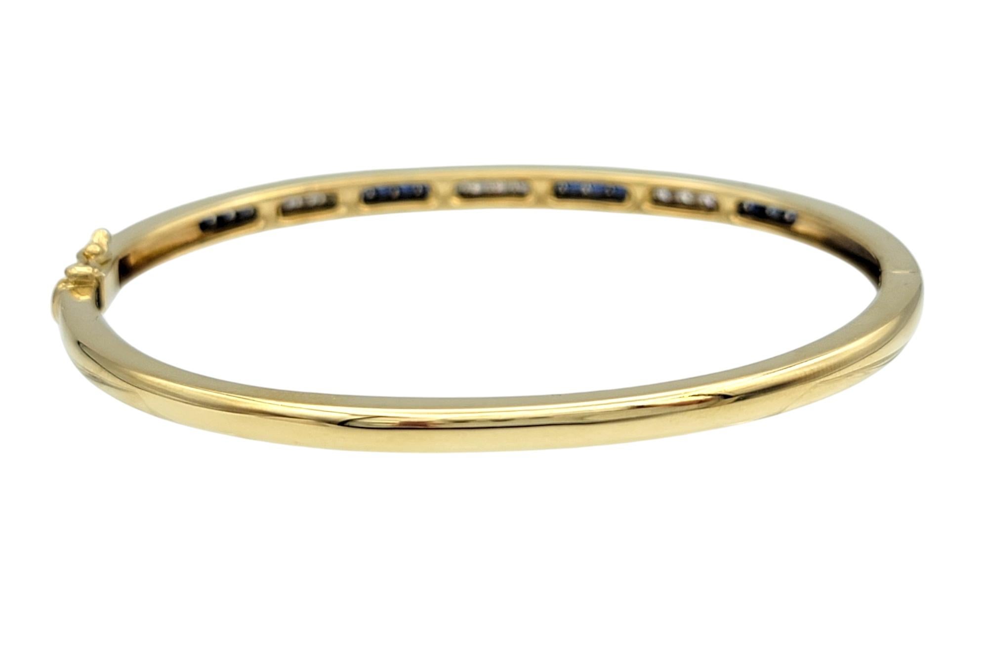 Tiffany & Co. Diamant- und Saphir-Armband mit Scharnieren 18 Karat Gelbgold im Zustand „Gut“ im Angebot in Scottsdale, AZ