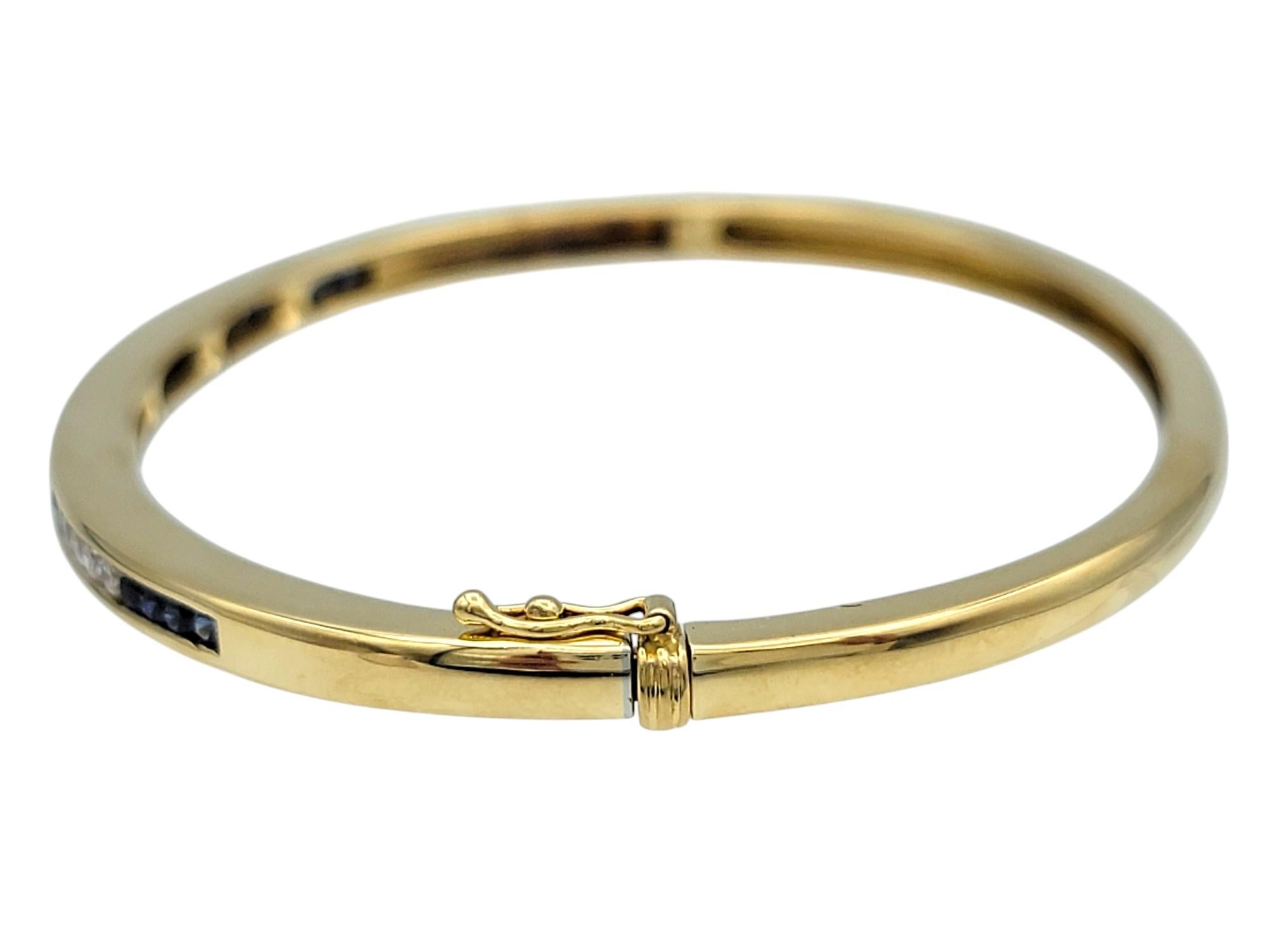 Tiffany & Co. Diamant- und Saphir-Armband mit Scharnieren 18 Karat Gelbgold Damen im Angebot