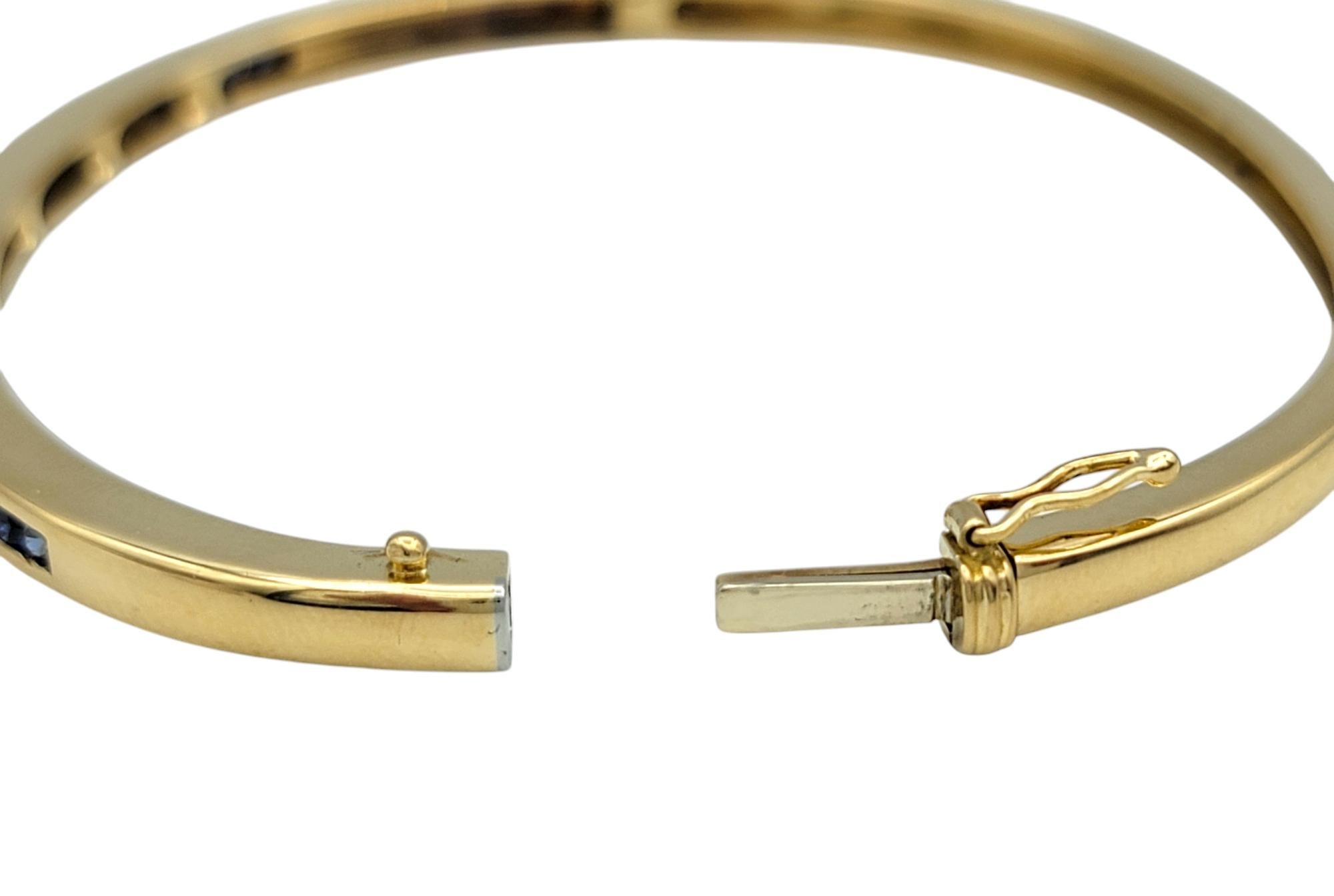 Tiffany & Co. Diamant- und Saphir-Armband mit Scharnieren 18 Karat Gelbgold im Angebot 1