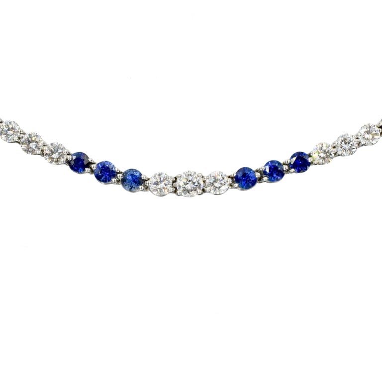Tiffany and Co Diamond and Sapphire Necklace at 1stDibs | tiffany ...