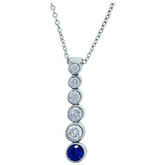 Tiffany & Co. Diamond and Sapphire Pendant Necklace