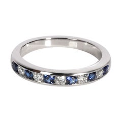 Tiffany & Co. Diamond and Sapphire Wedding Band in Platinum 0.17 CTW