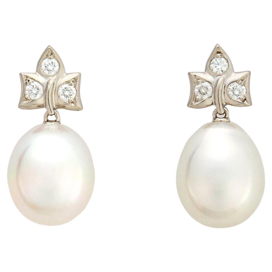 Tiffany & Co. Diamond and South Sea Pearl Earrings