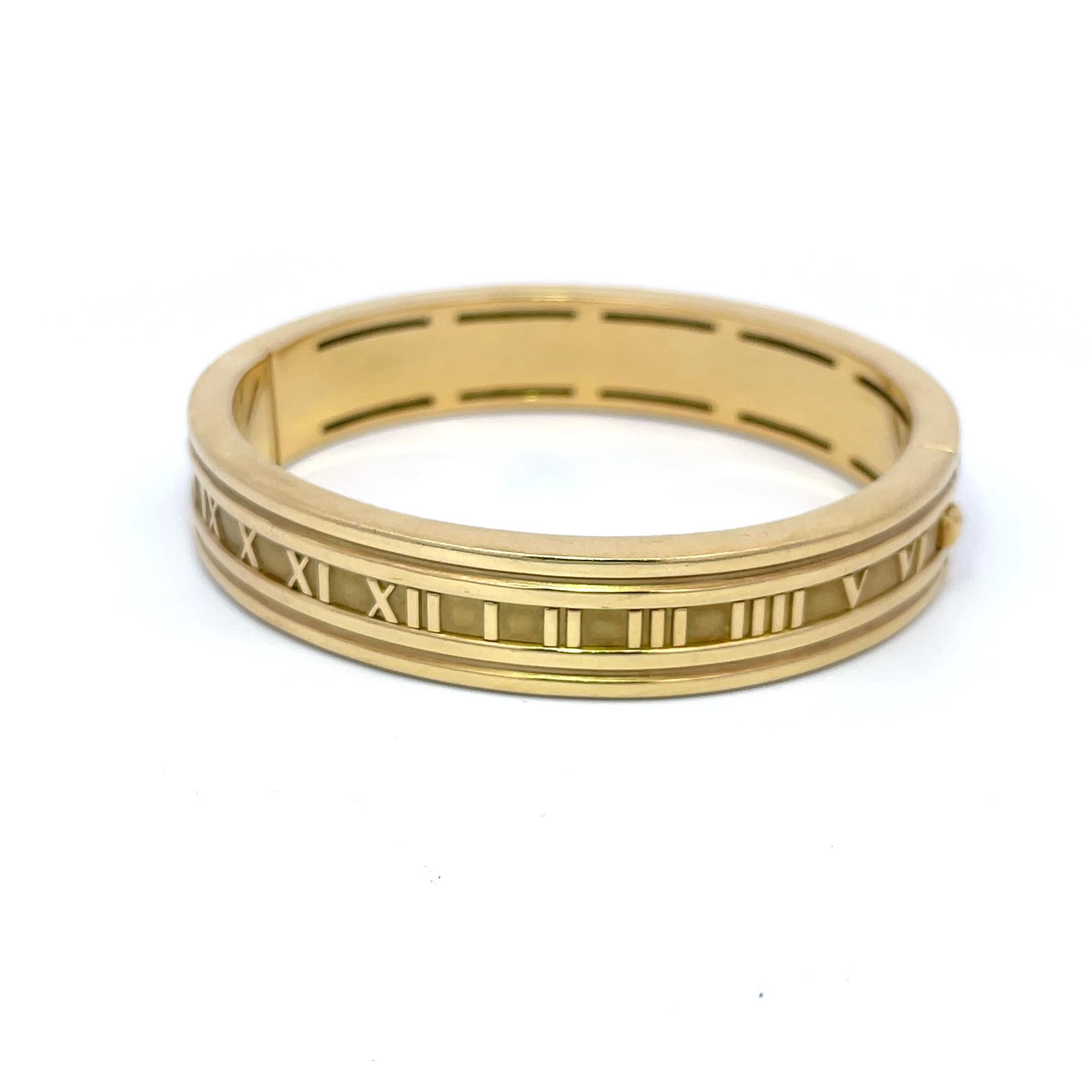 Tiffany & Co. Bracelet Atlas en or jaune 18 carats avec diamants Unisexe en vente