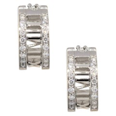 Tiffany & Co. Diamond Atlas Earrings 18 Karat in Stock