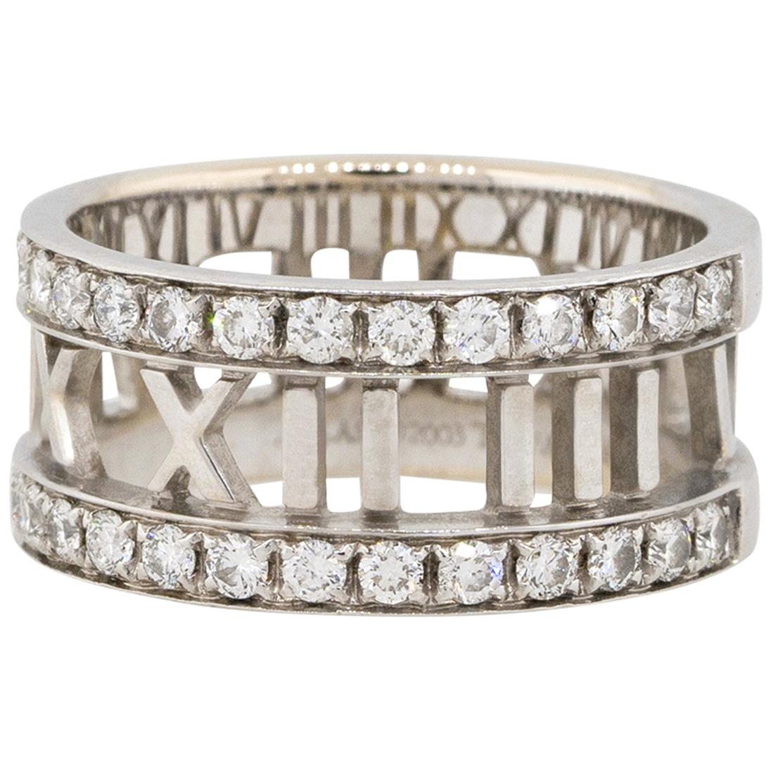 Tiffany & Co. Diamond Atlas Ring 18 Karat in Stock