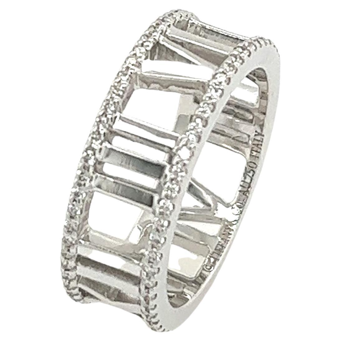Tiffany & Co. Diamond Atlas Ring, in 18ct White Gold  For Sale
