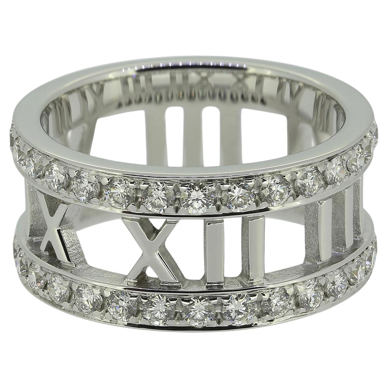 Tiffany 
Co. Diamond Atlas Ring Size J 1/2 (49.5)