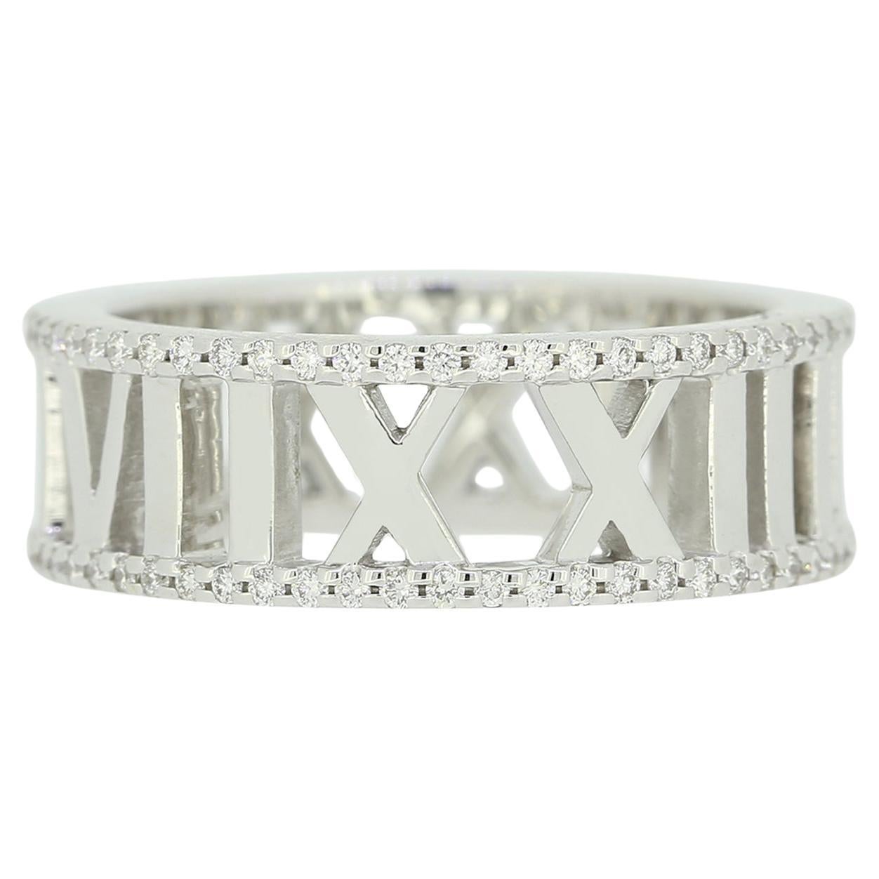 Tiffany & Co. Diamond Atlas Ring Size M (53) For Sale