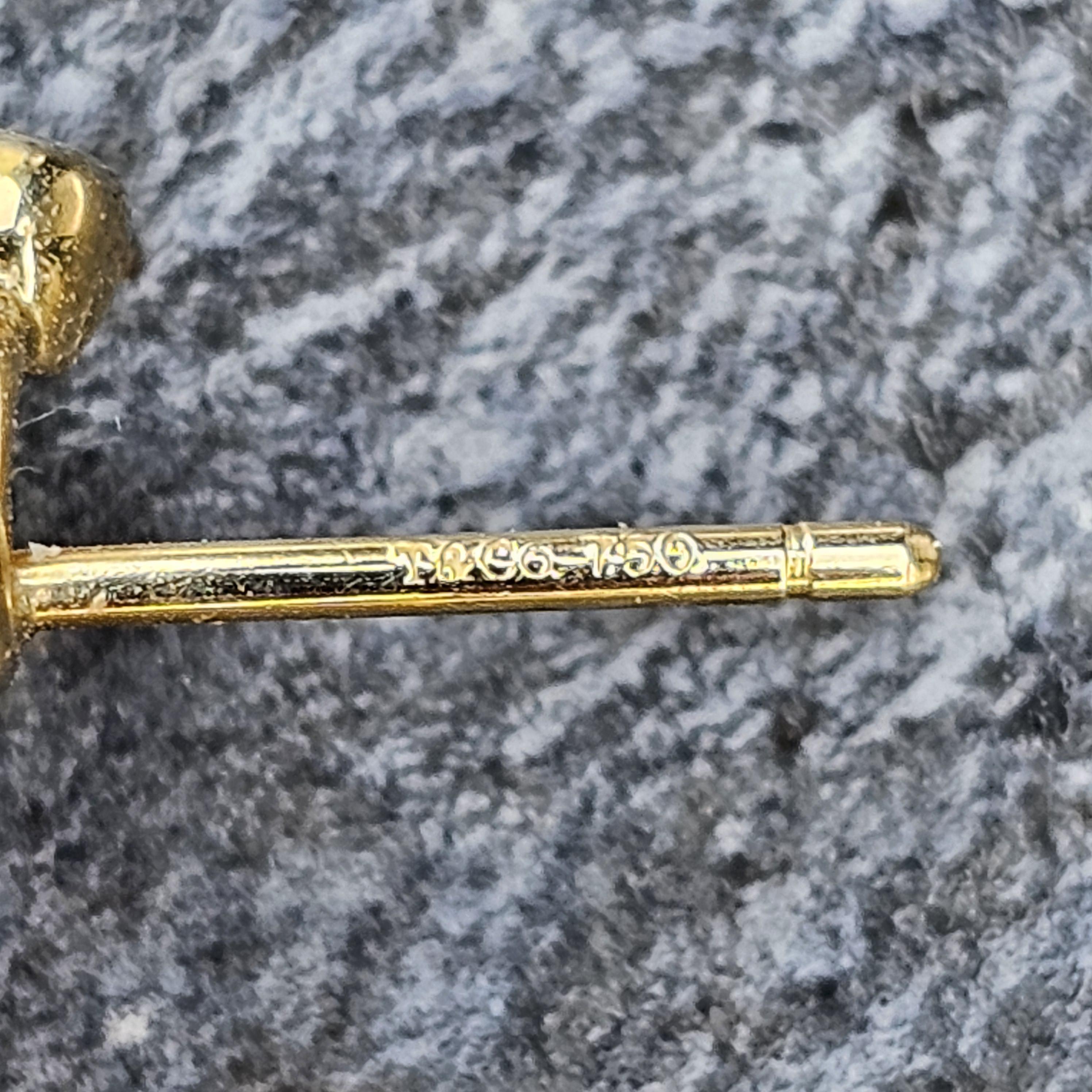 De las mujeres Tiffany & Co. Pendientes de aro con bola de diamantes Oro amarillo 18k Platino Vintage 14,3 g en venta
