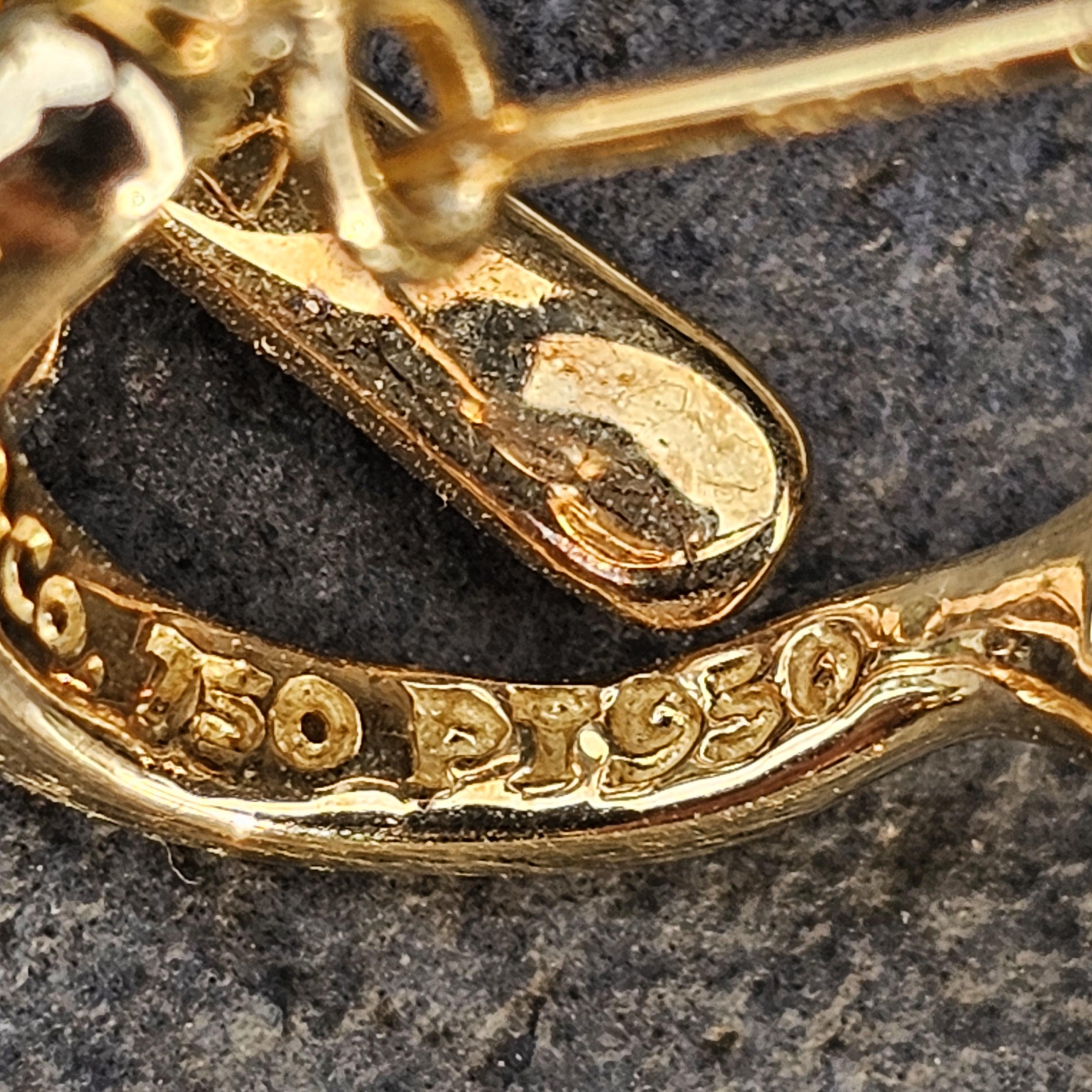Tiffany & Co. Pendientes de aro con bola de diamantes Oro amarillo 18k Platino Vintage 14,3 g en venta 1