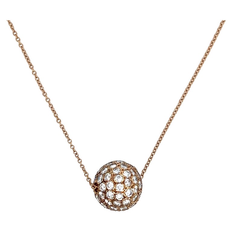 Tiffany and Co. Diamond Ball Pendant Necklace For Sale at 1stDibs | tiffany ball  pendant, ball diamond necklace, round ball pendant