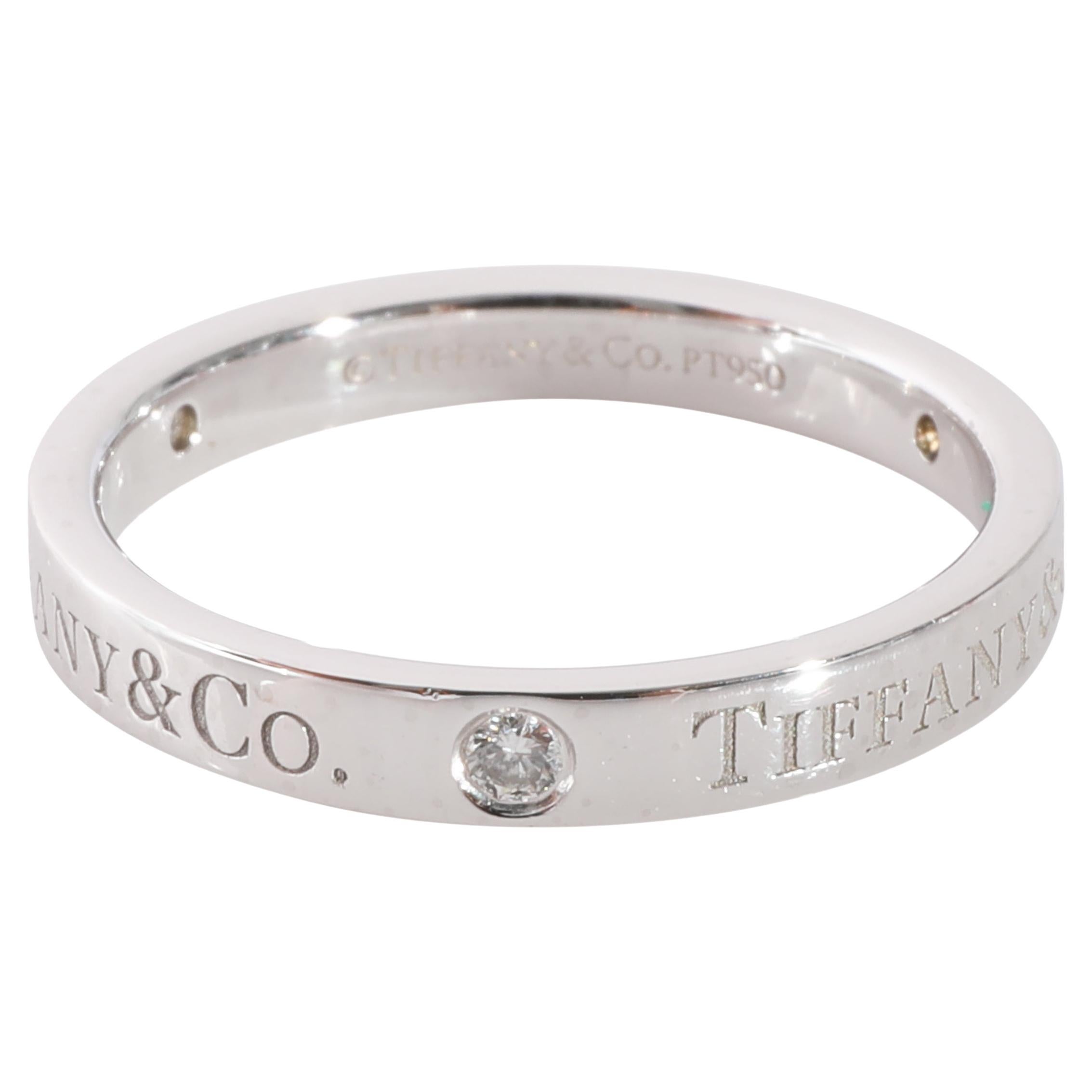 Tiffany & Co. Diamond Band in 950 Platinum 0.07 CTW For Sale