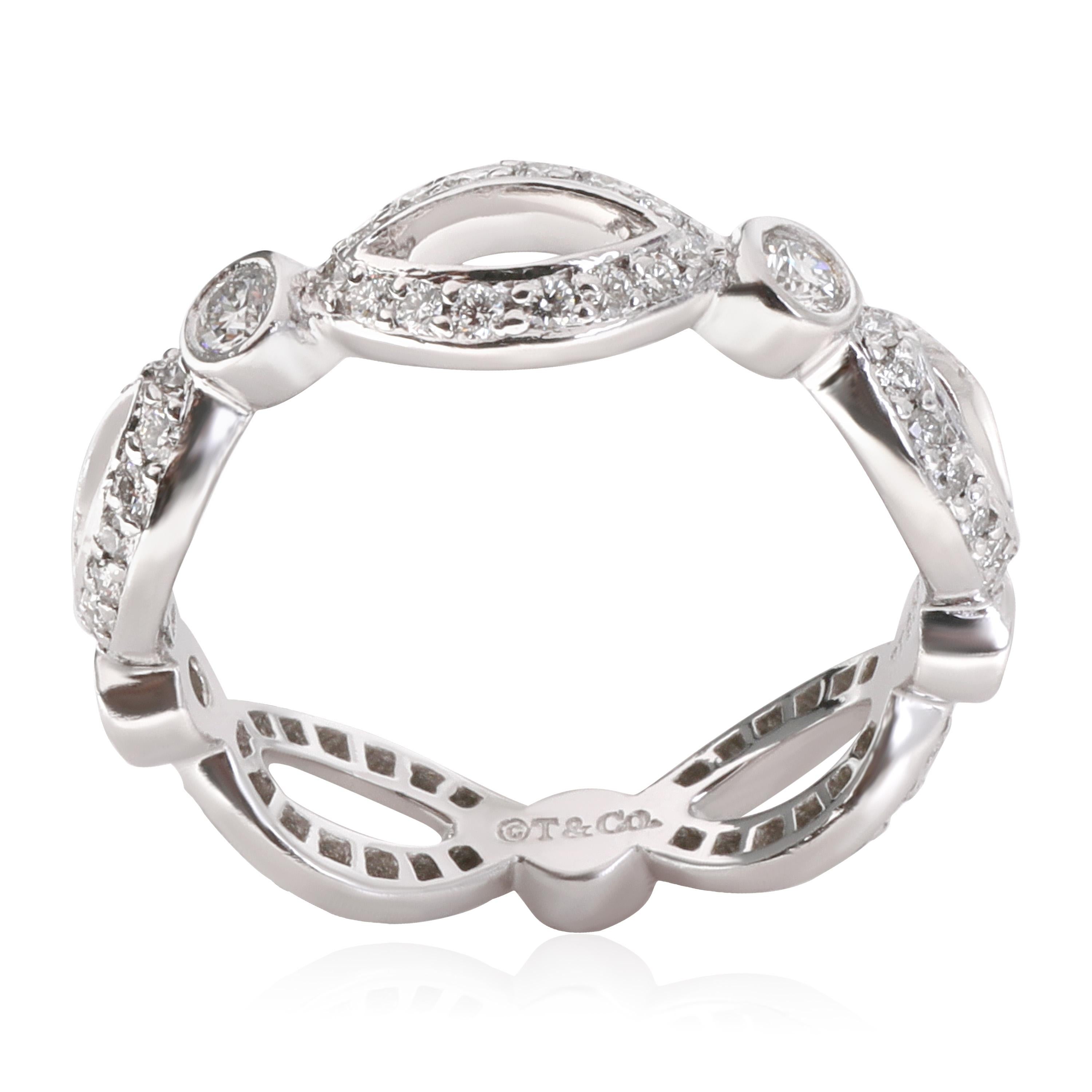 Tiffany & Co. Diamond Band in Platinum 0.6 CTW In Excellent Condition For Sale In New York, NY