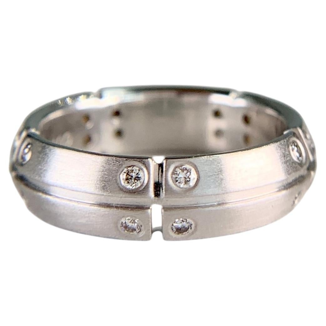 Tiffany & Co. Diamond Band Ring 18k White Gold
