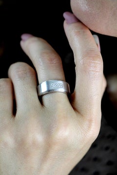 Tiffany & Co. Diamond Band Ring in British Hallmarked 18K White Gold