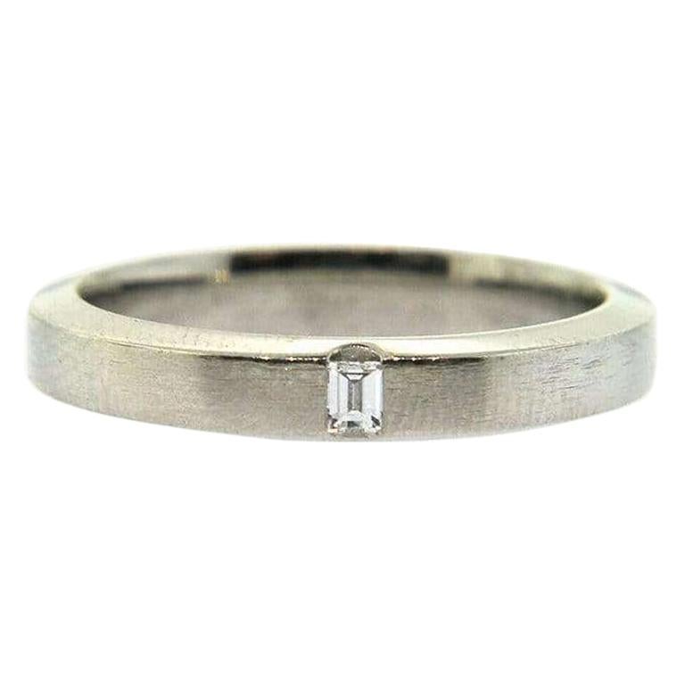 Tiffany & Co. Diamond Band Ring in Platinum For Sale