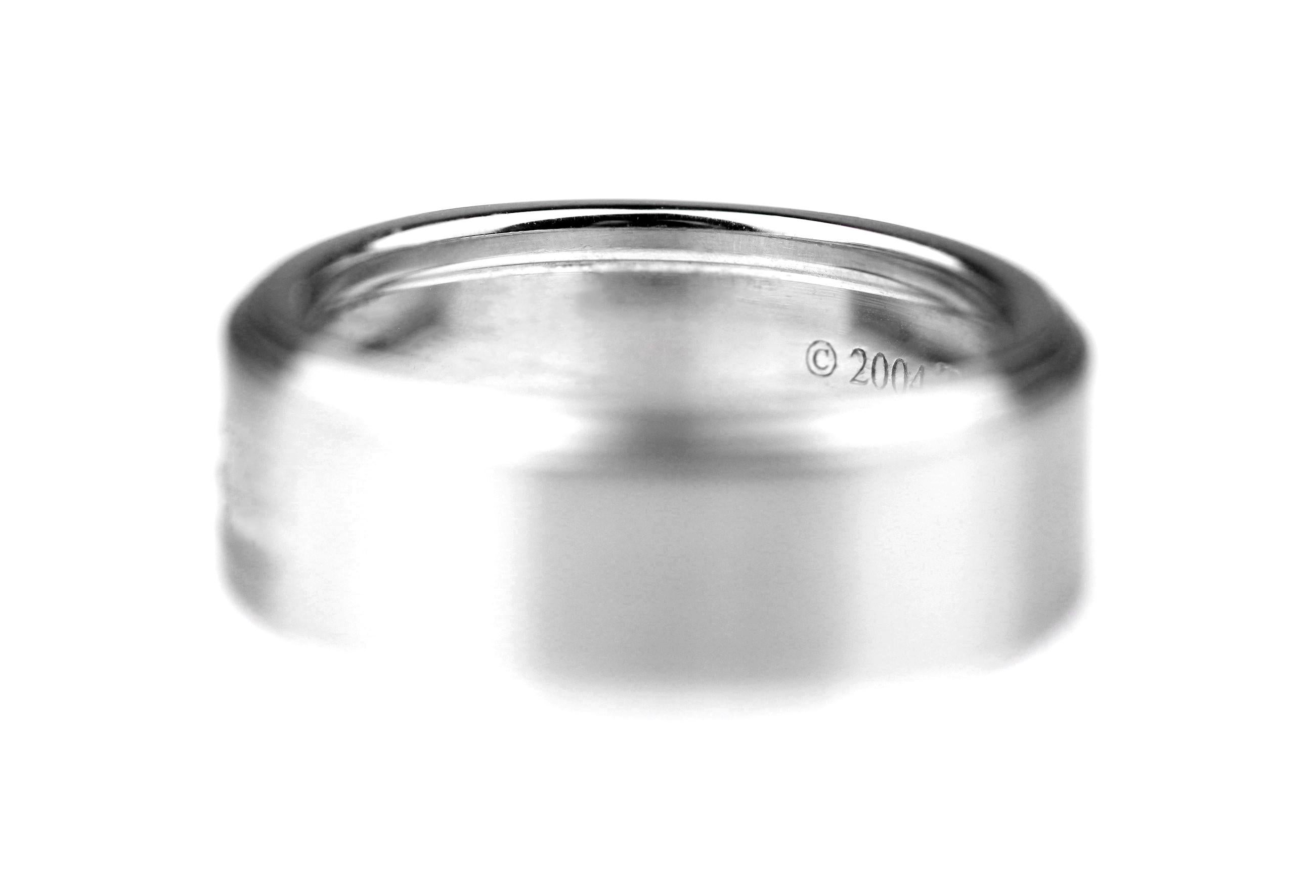 Tiffany Diamantring/Bedding-Ring, britisches gestempeltes 18 Karat Weißgold (Moderne) im Angebot