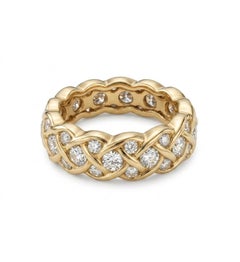 Tiffany & Co. Diamant-Korbgeflecht-Ring aus 18 Karat Gelbgold