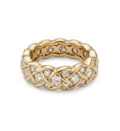 Tiffany & Co. Anillo Tejido de Cestas de Diamantes en Oro Amarillo de 18 Kilates