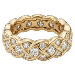 Tiffany & Co. Diamant-Korbgeflecht-Ring aus 18 Karat Gelbgold