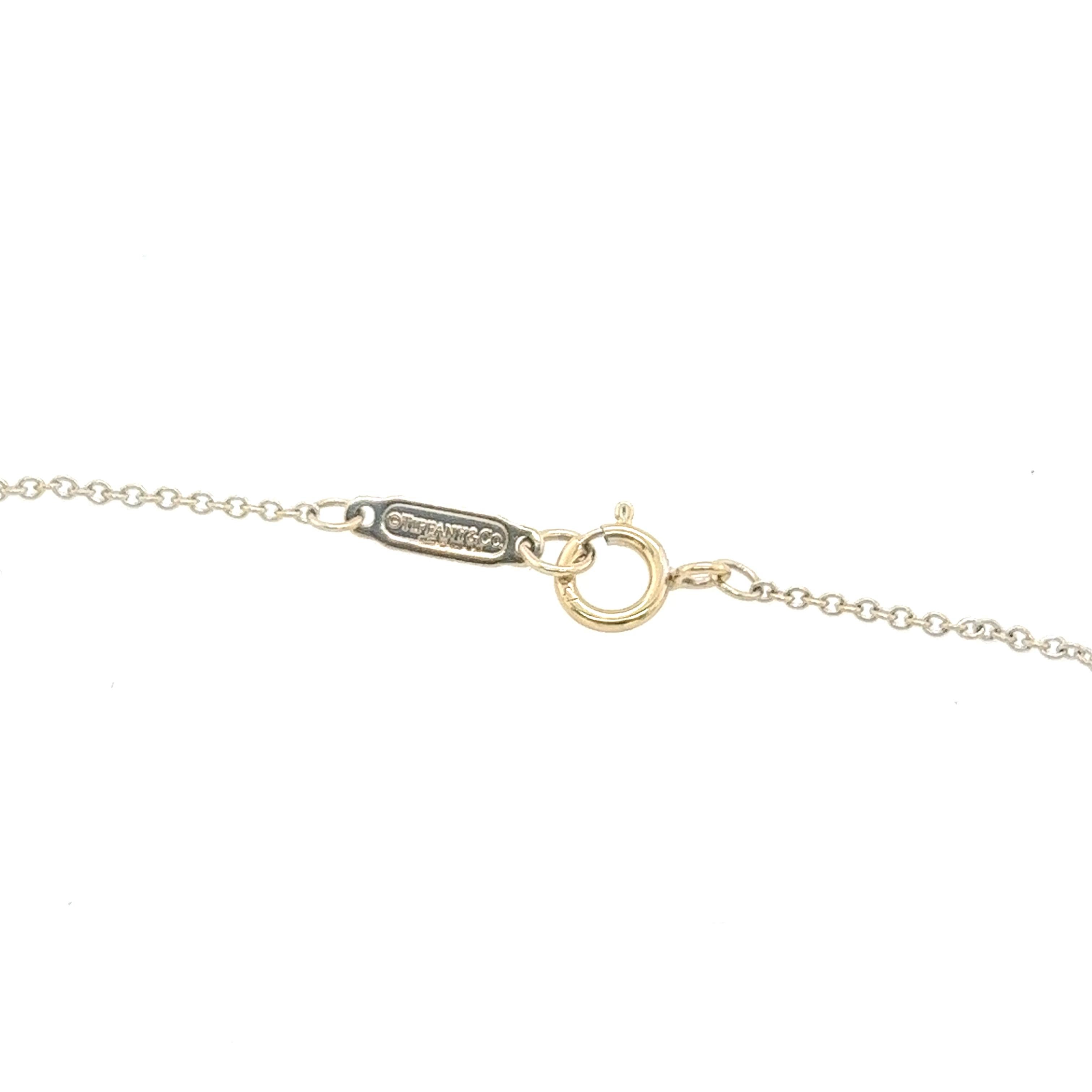 Women's Tiffany & Co. Diamond Black Enamel 18ct White Gold Key Pendant Necklace For Sale
