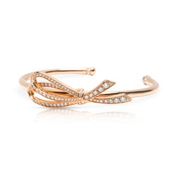 Tiffany & Co. Diamond Bow Cuff in 18 Karat Rose Gold 0.82 Carat