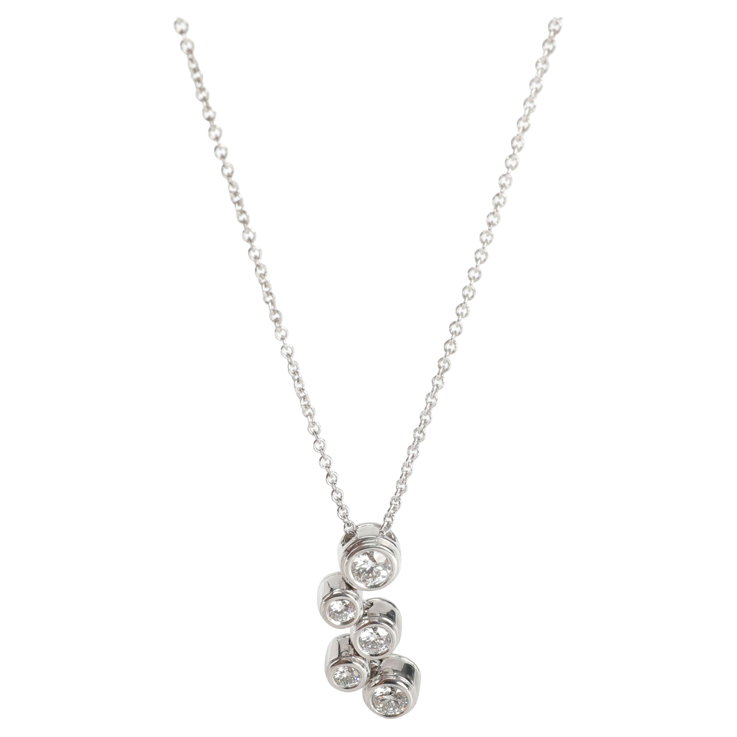 Tiffany & Co. Diamant-blasenförmiger Anhänger aus Platin 0,5 Karat
