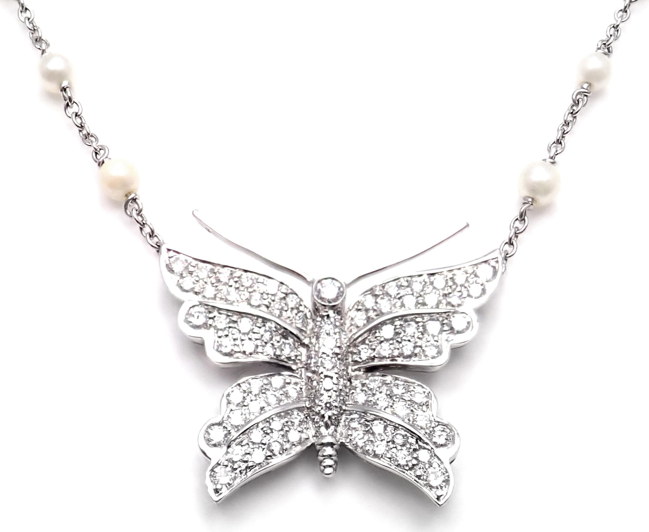 tiffany diamond butterfly necklace