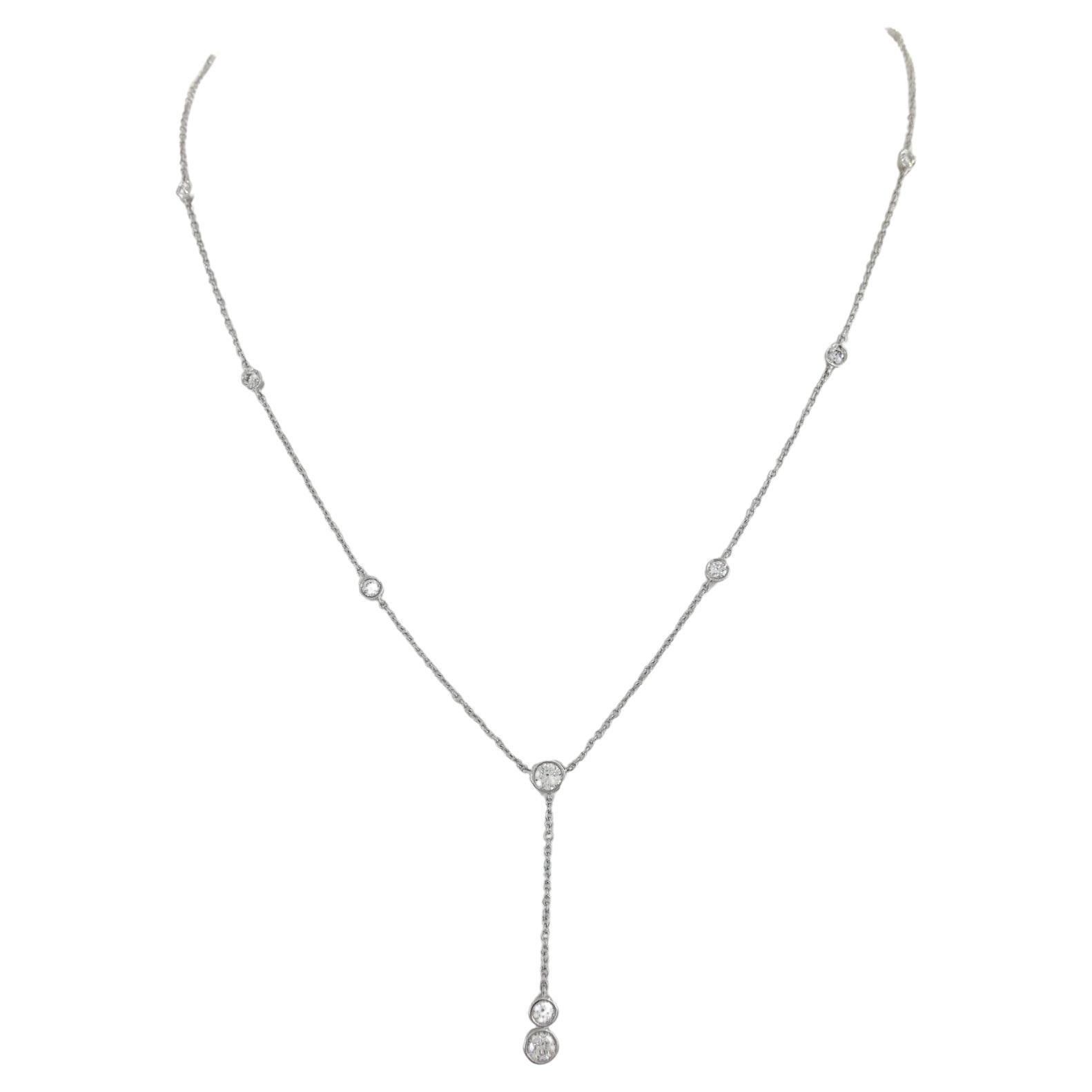 Tiffany & Co. Diamant by the Yard Jazz Lariat-Halskette mit Diamanten im Zustand „Hervorragend“ in Chicago, IL