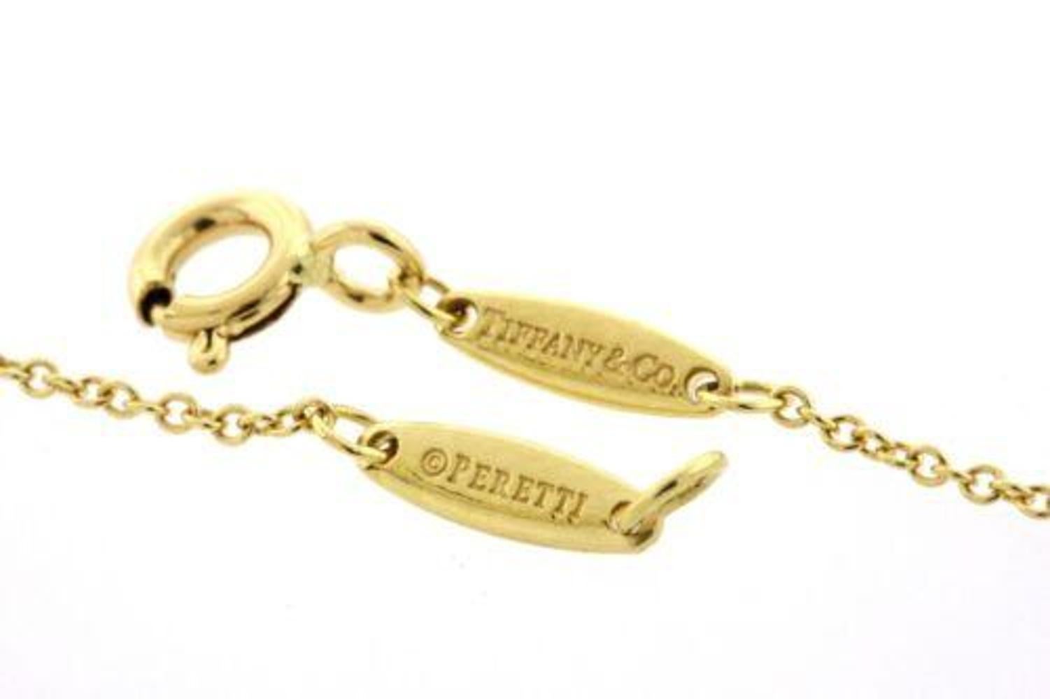 Tiffany & Co. Pendentif simple Diamond by Yard .14ct Bezel Or jaune 18k 1325 Pour femmes en vente