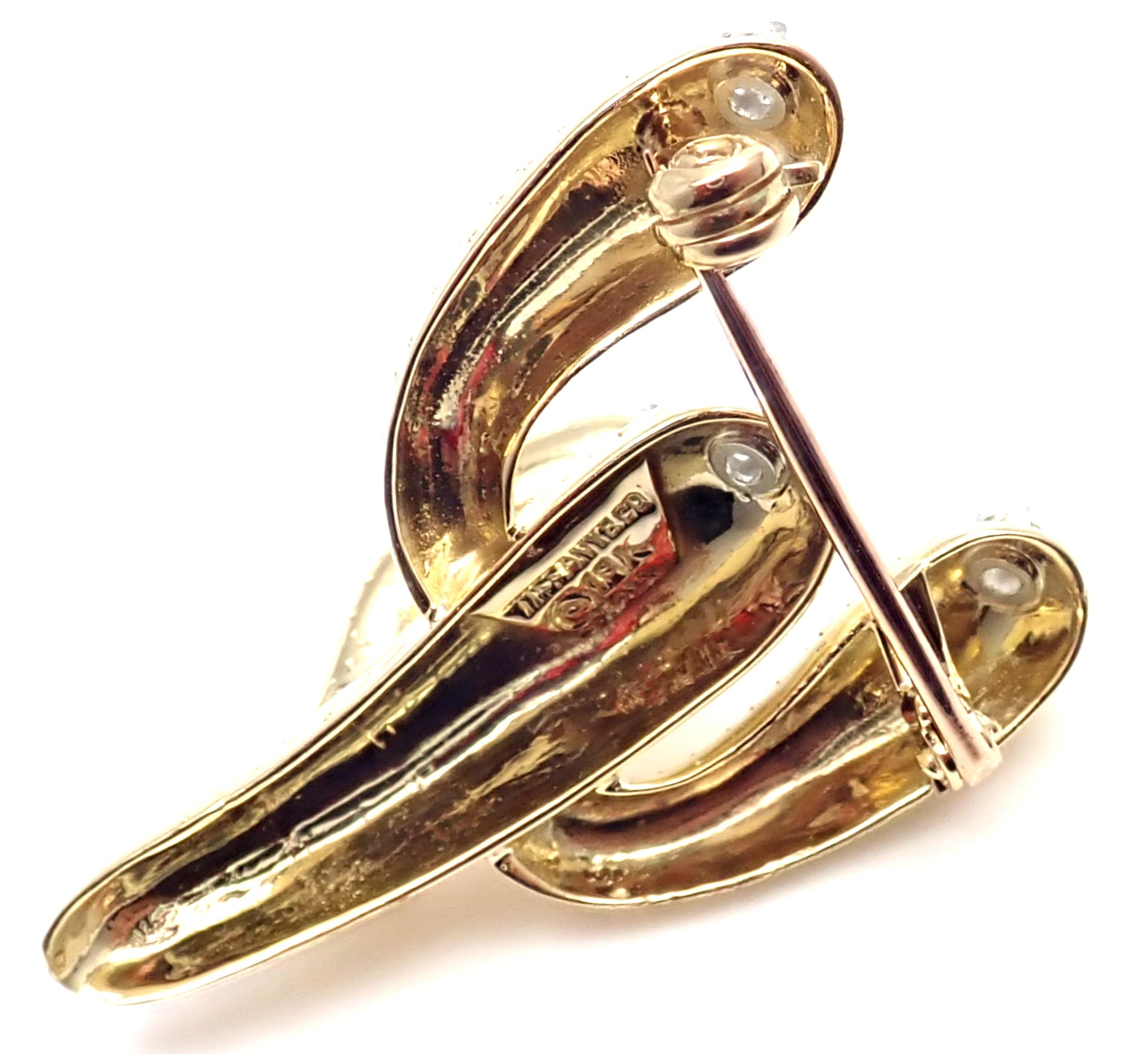 Tiffany & Co. Diamond Cactus Plant Yellow Gold Platinum Pin Brooch 2