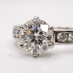 Tiffany & Co. Diamond Channel-Set Platinum Engagement Ring