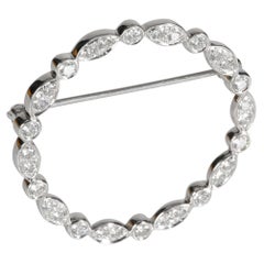 Tiffany & Co. Diamond Circle Brooch in 950 Platinum 1 CTW